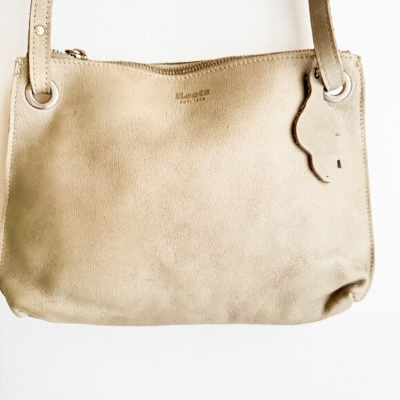 Roots Light Grey Beige Small Classic Crossbody Bag - Picture 3 of 10